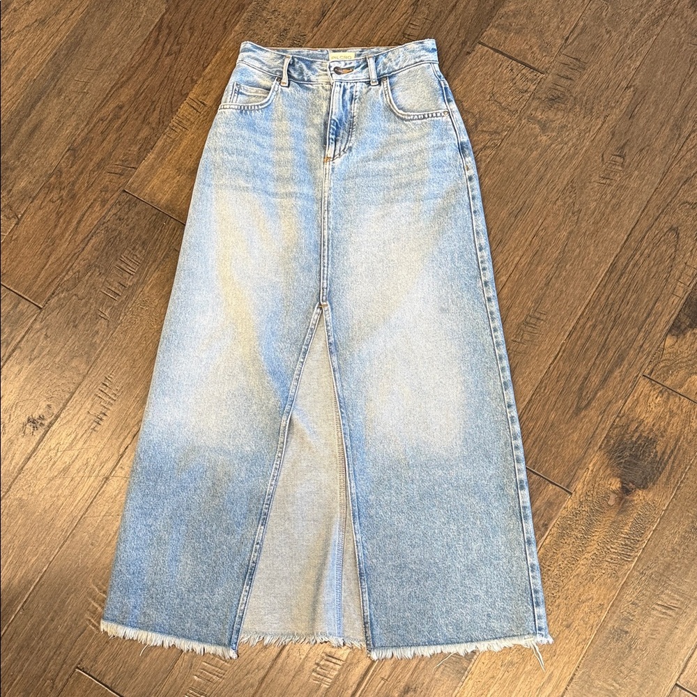 Pilcro Light Blue Denim Maxi Skirt